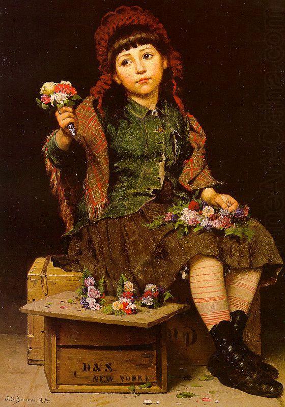 John George Brown Buy a Posy china oil painting image